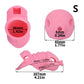 Cage de chastete cotelee en silicone rose taille