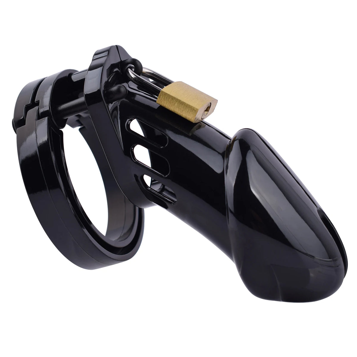 Grande Cage de chasteté en plastique noir