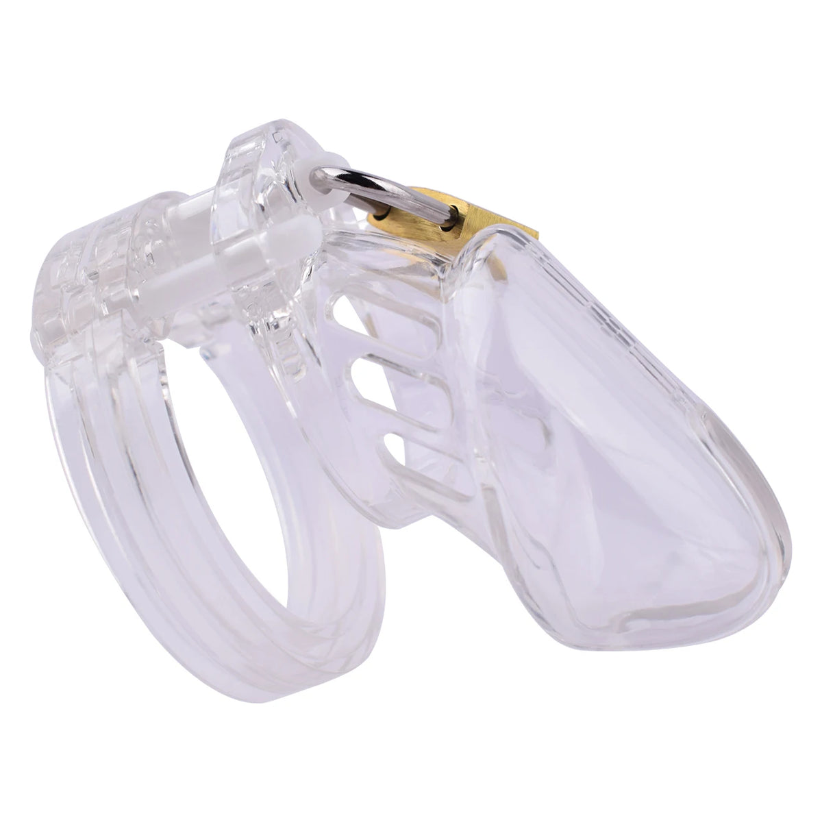 Petite cage de chasteté en plastique transparent
