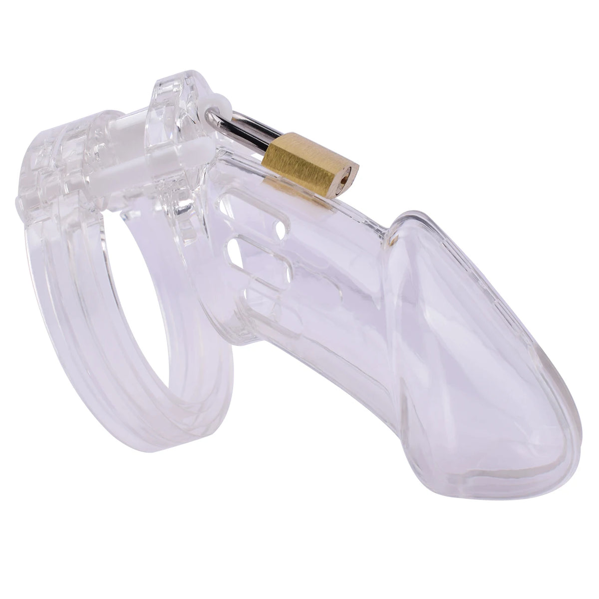 Grande cage de chasteté en plastique transparent