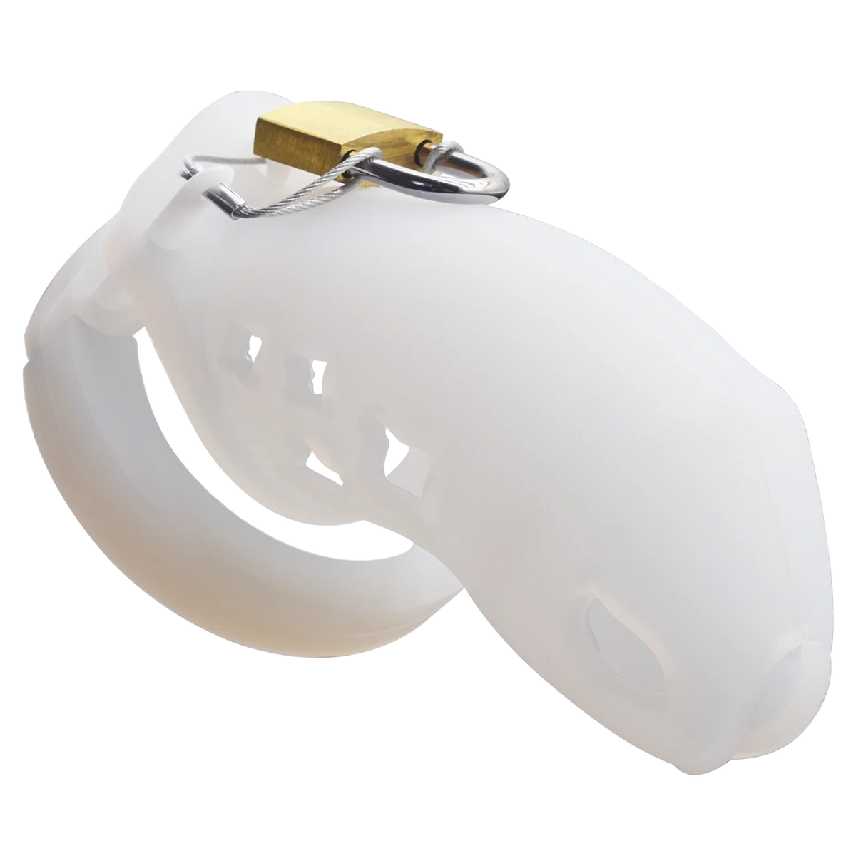 Cage de chastete en silicone blanc