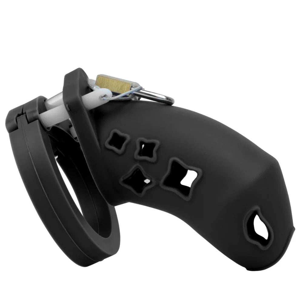 Cage de chastete en silicone noir