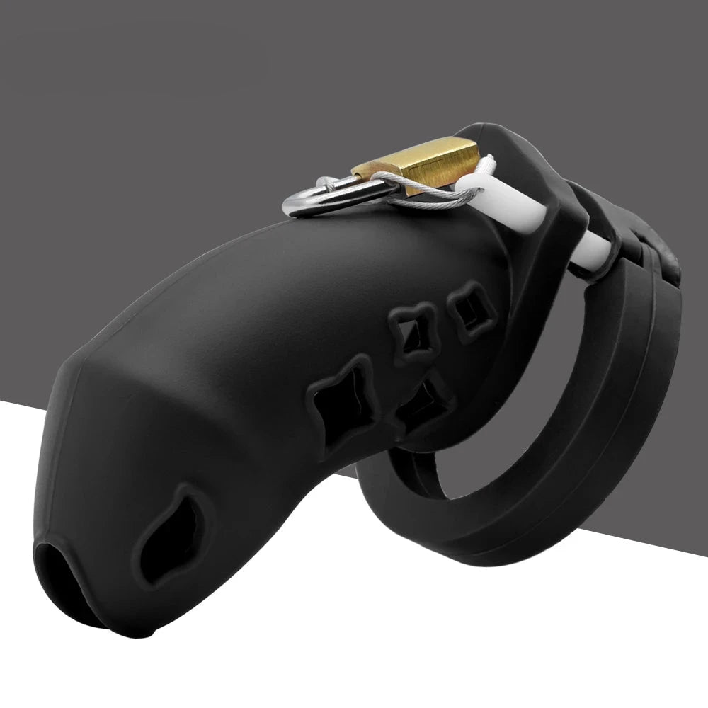 Cage de chastete en silicone noir
