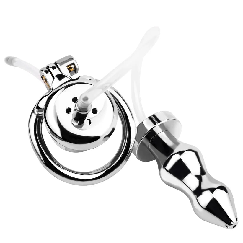 Cage de chastete inversee plug anal