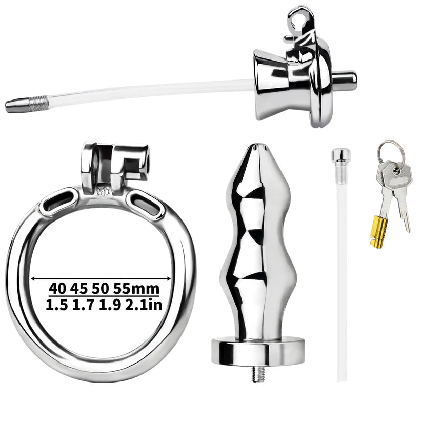 Cage de chastete inversee plug anal 4