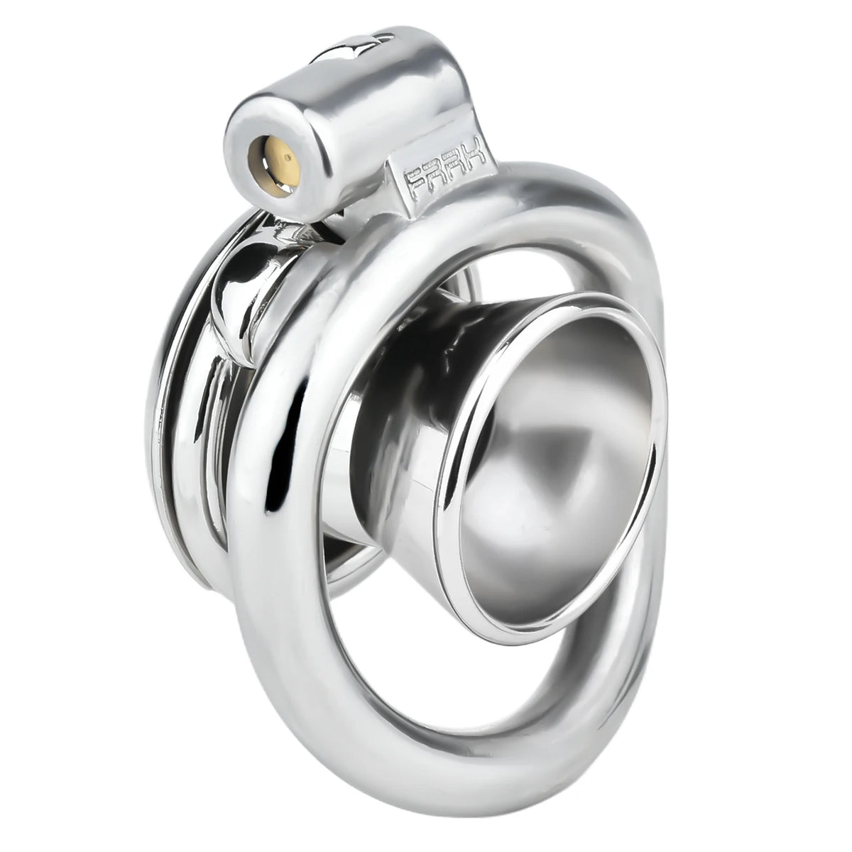 Cage de chastete negative champignon en metal avec ceinture 