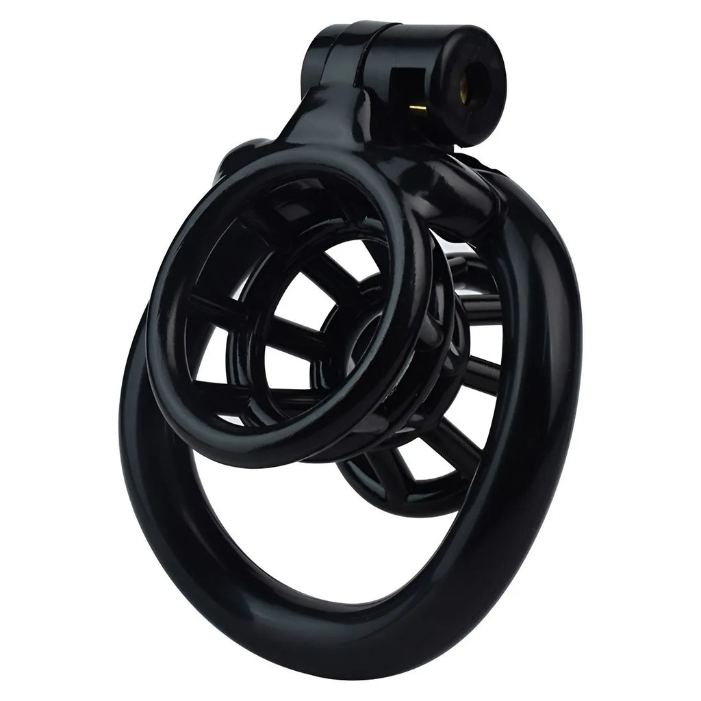 Cage de chastete negative en plastique noir