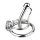 Cage de chastete ouverte avec sonde uretrale longue 