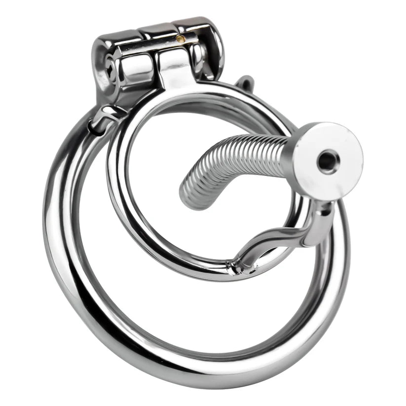 Cage de chastete ouverte avec sonde uretrale longue 