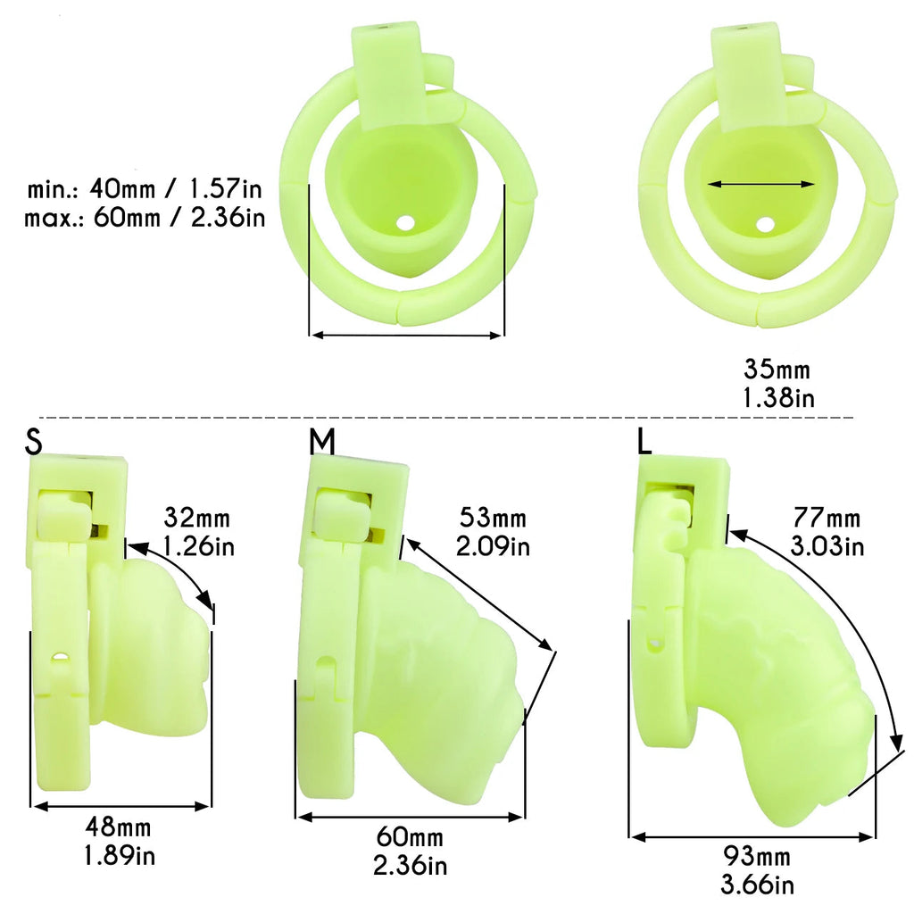 Cage de chastete penis veineux en plastique 