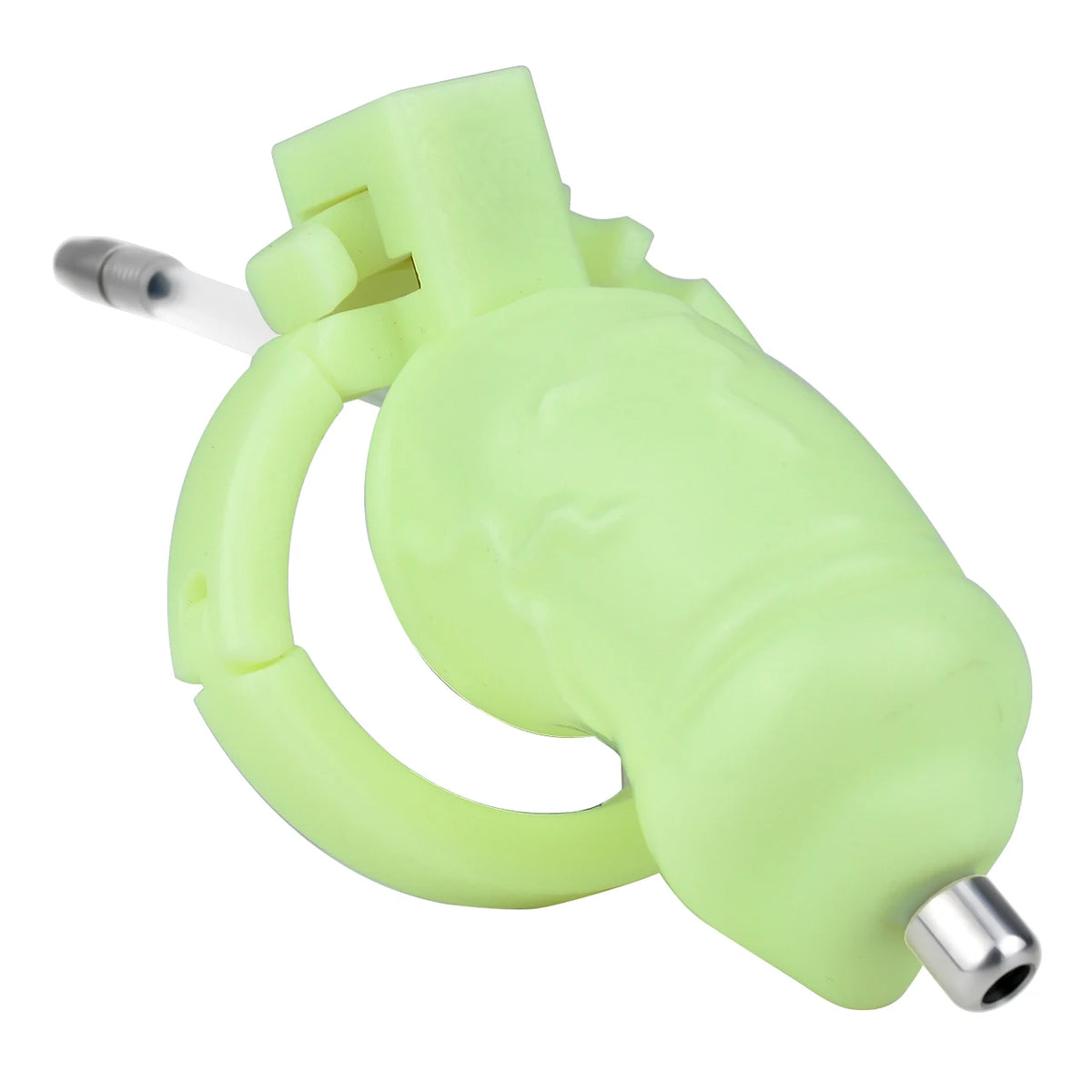 Cage de chastete penis veineux en plastique avec plug d'uretre 