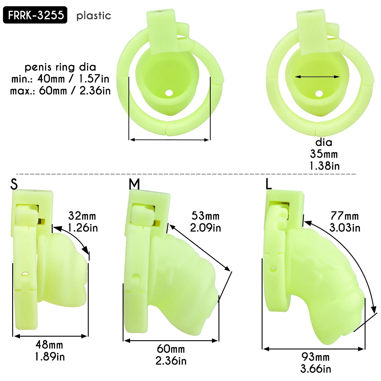 Cage de chastete penis veineux en plastique avec plug d'uretre 
