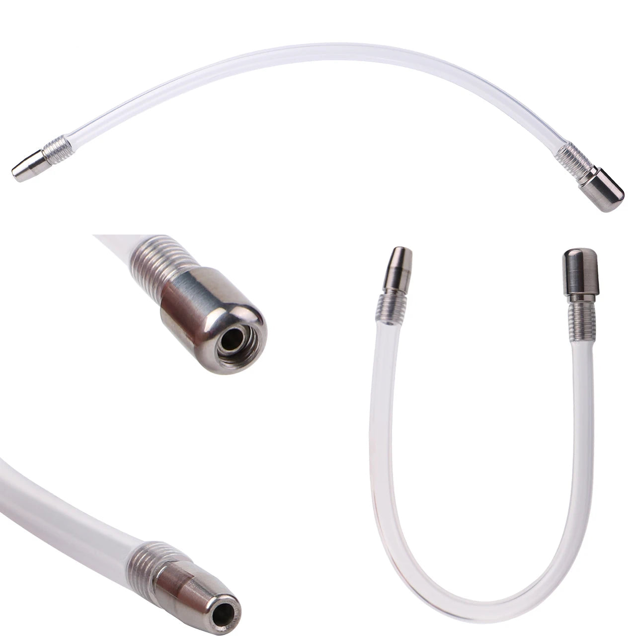 Cage de chastete penis veineux en plastique avec plug d'uretre 