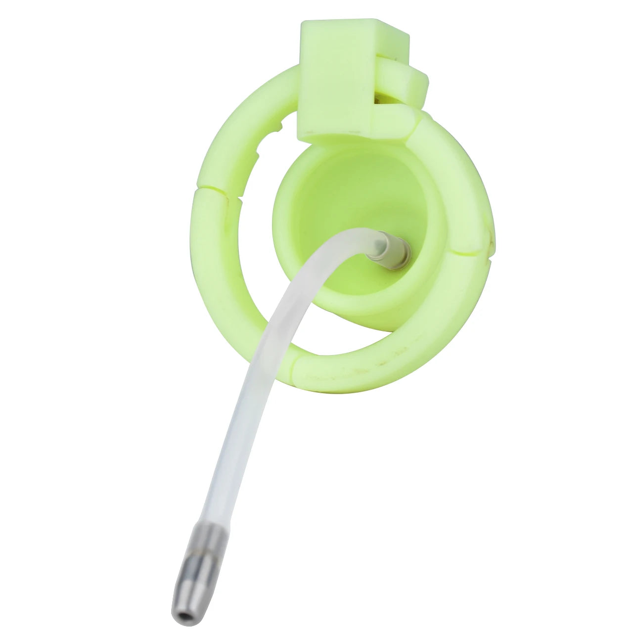 Cage de chastete penis veineux en plastique avec plug d'uretre 