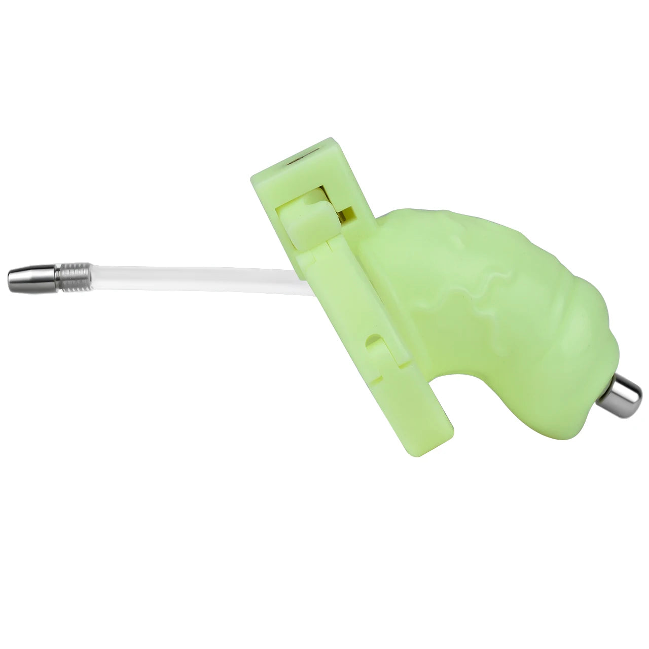 Cage de chastete penis veineux en plastique avec plug d'uretre 