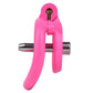 Cage de chastete plate en plastique rose avec plug d'uretre amovible