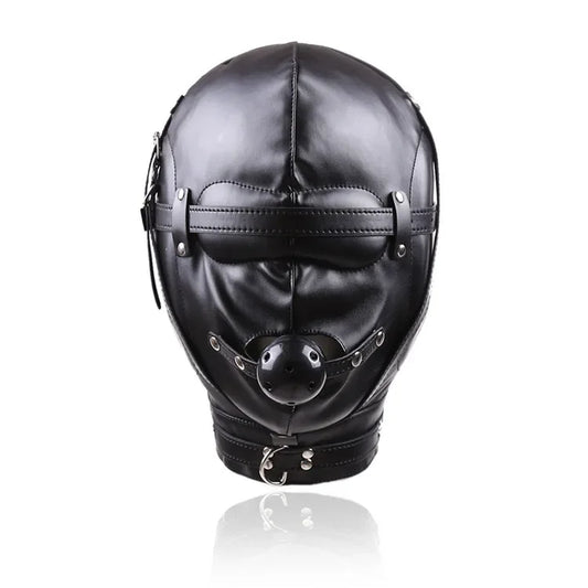 Cagoule BDSM Integrale avec Masque et Baillon 