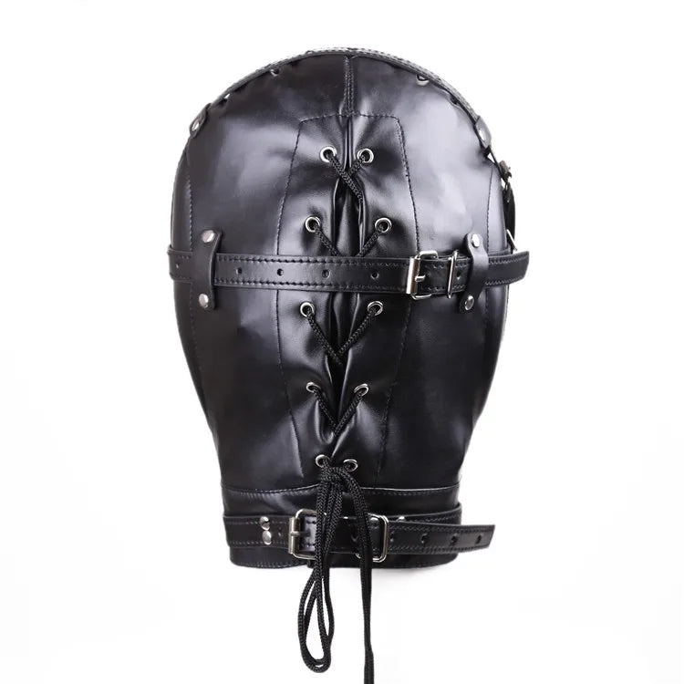 Cagoule BDSM Integrale avec Masque et Baillon 