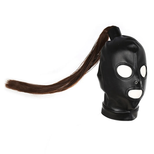 Cagoule BDSM Queue de Cheval 