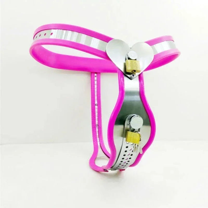 Ceinture de chastete Coeur scelle rose