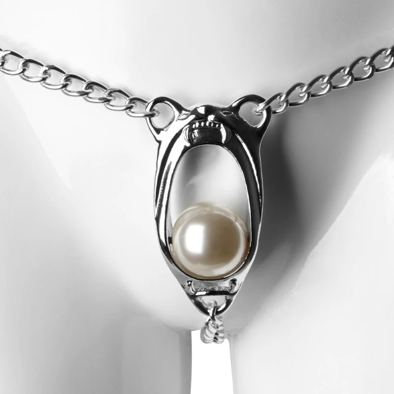 Ceinture de chastete Perle captive Chaine integrale 