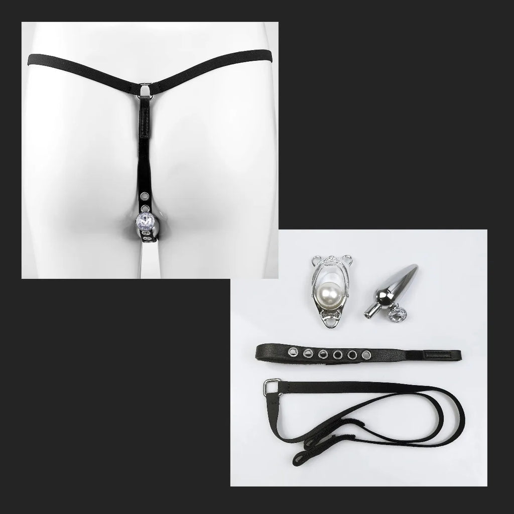 Ceinture de chastete Perle captive plug 4