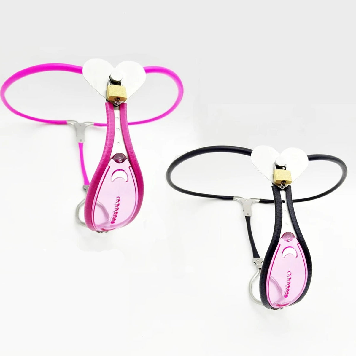 Ceinture de chastete femme minimaliste rose 