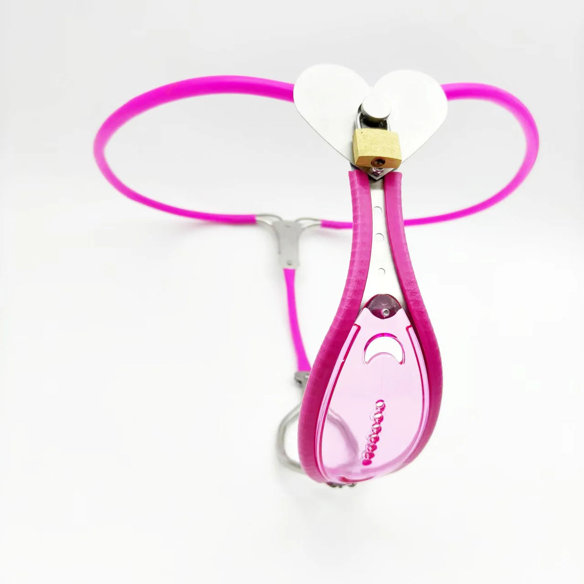 Ceinture de chastete femme minimaliste rose 