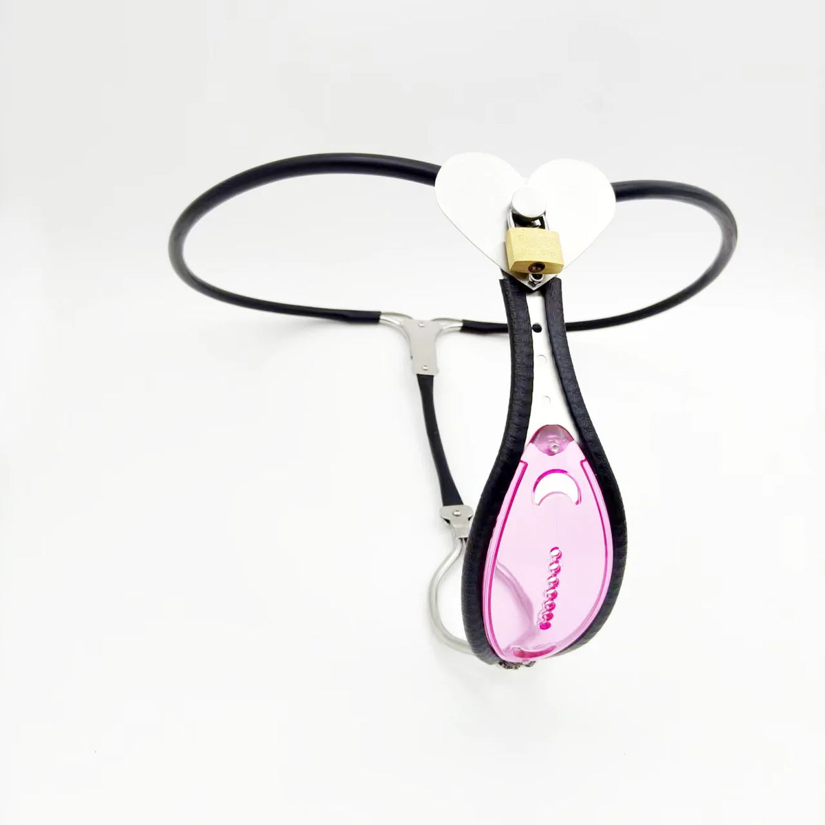 Ceinture de chastete femme minimaliste rose 