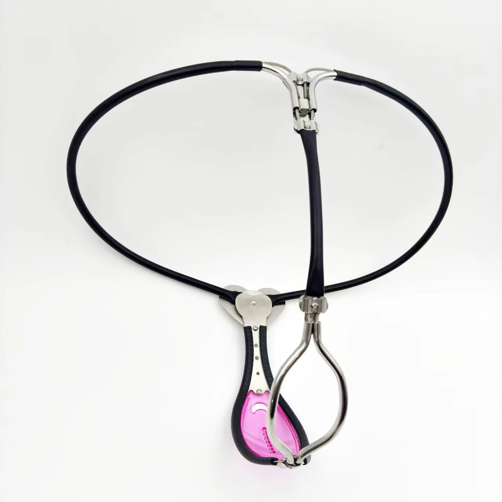 Ceinture de chastete femme minimaliste rose 