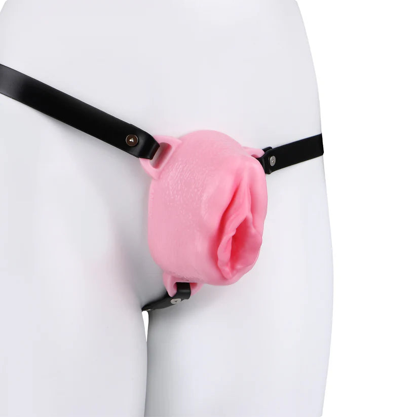Ceinture de chasteté vagin grandes lèvres en silicone souple