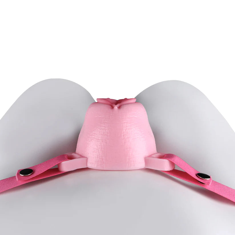Ceinture de chasteté vagin grandes lèvres ouvertes en silicone souple