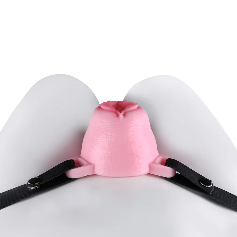 Ceinture de chasteté vagin grandes lèvres ouvertes en silicone souple
