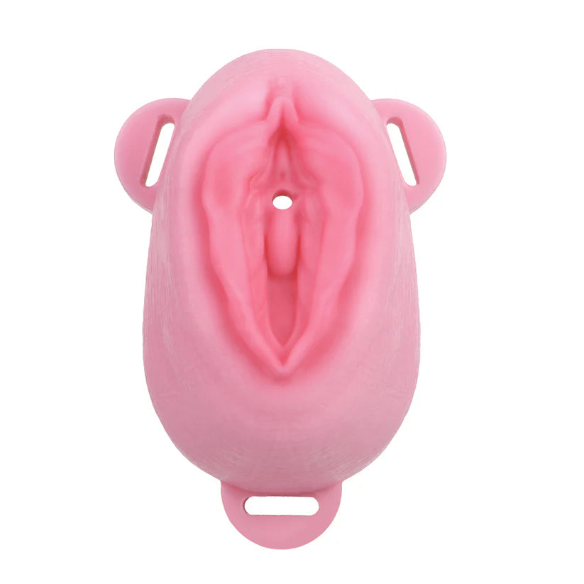 Ceinture de chasteté vagin grandes lèvres ouvertes en silicone souple