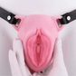 Ceinture de chasteté vagin grandes lèvres ouvertes en silicone souple