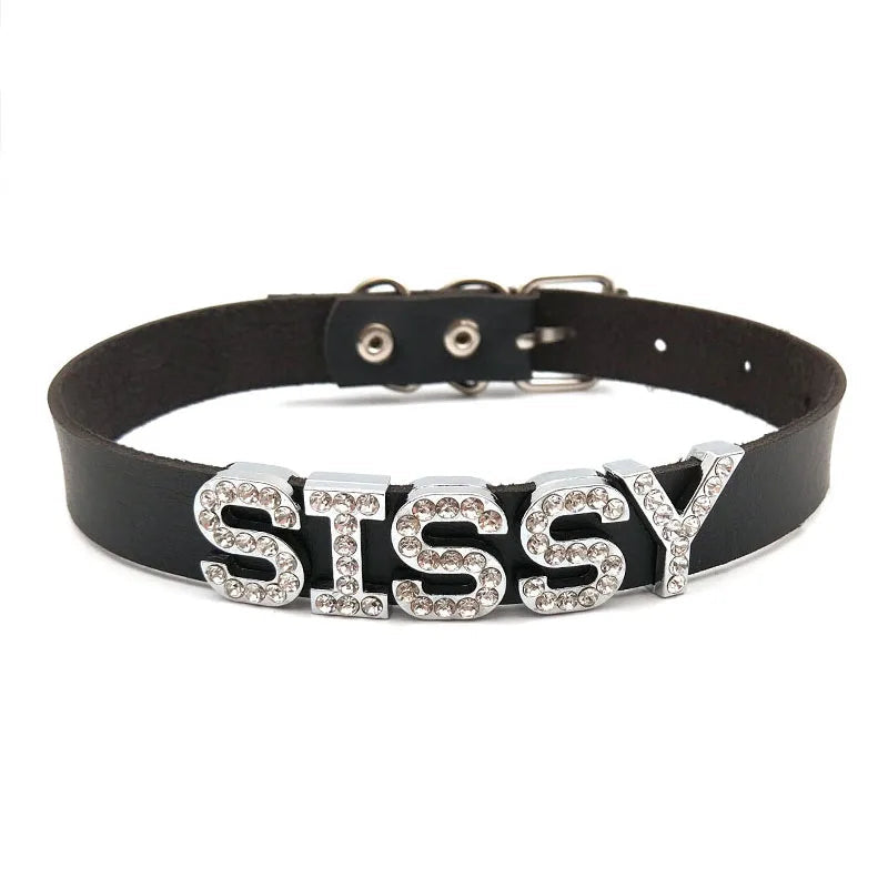 Collier sissy noir