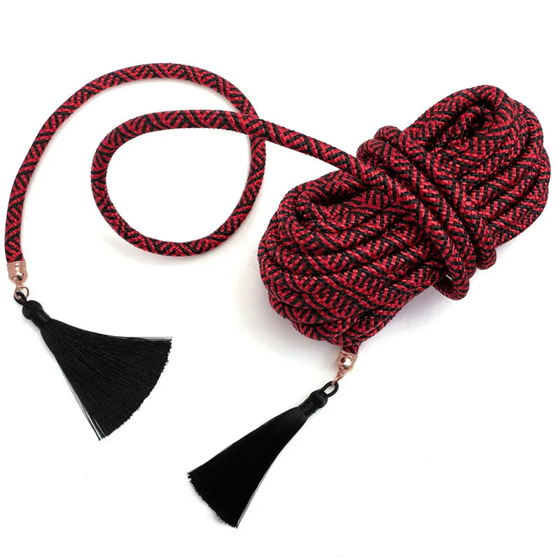 Corde Shibari Tressee avec Pompom 