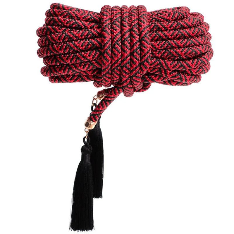 Corde Shibari Tressee avec Pompom 