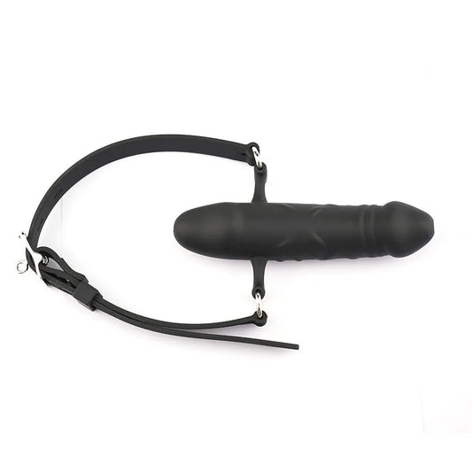 Gag Ball Pénis en silicone noir