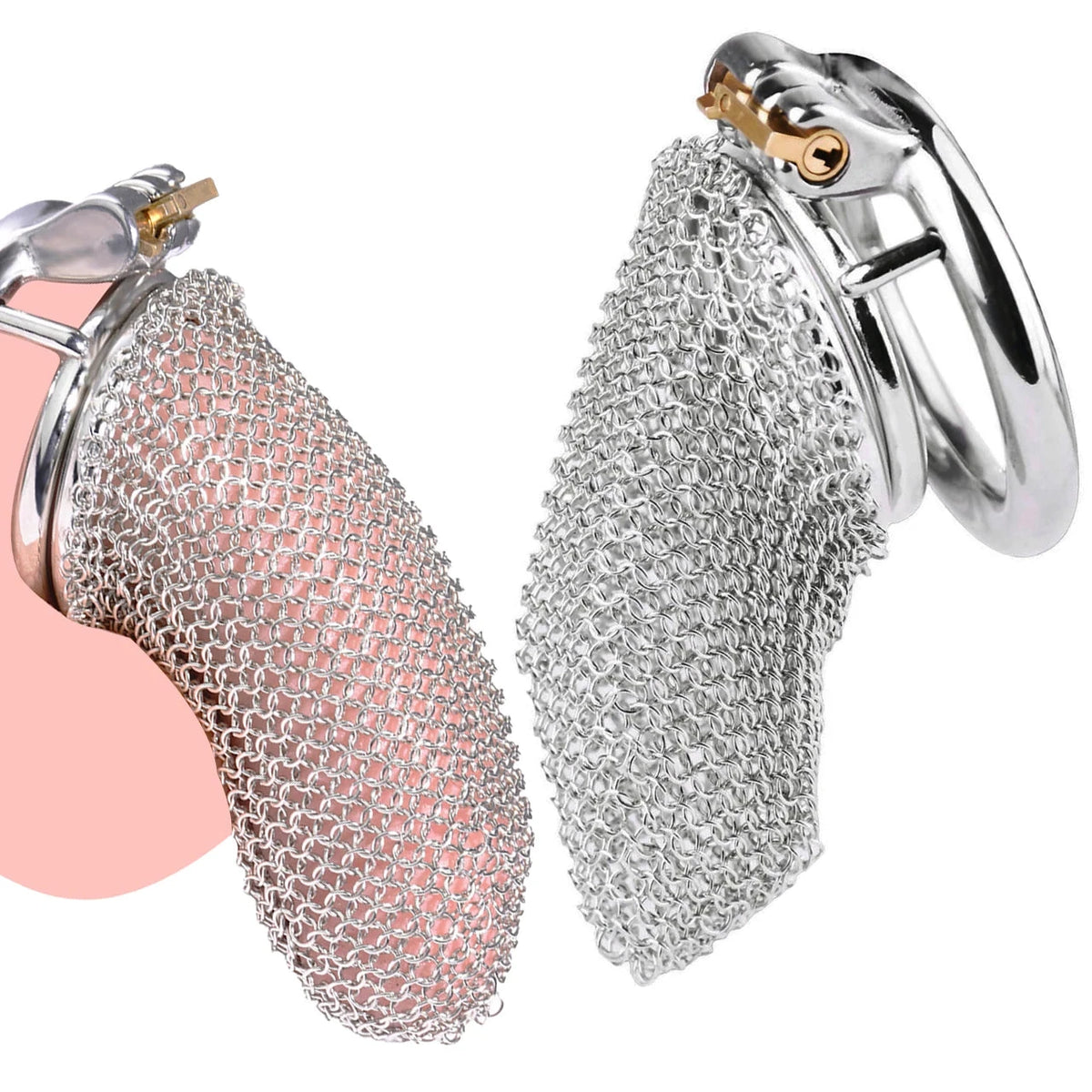 Grande cage de chasteté en metal inspiration moyen age