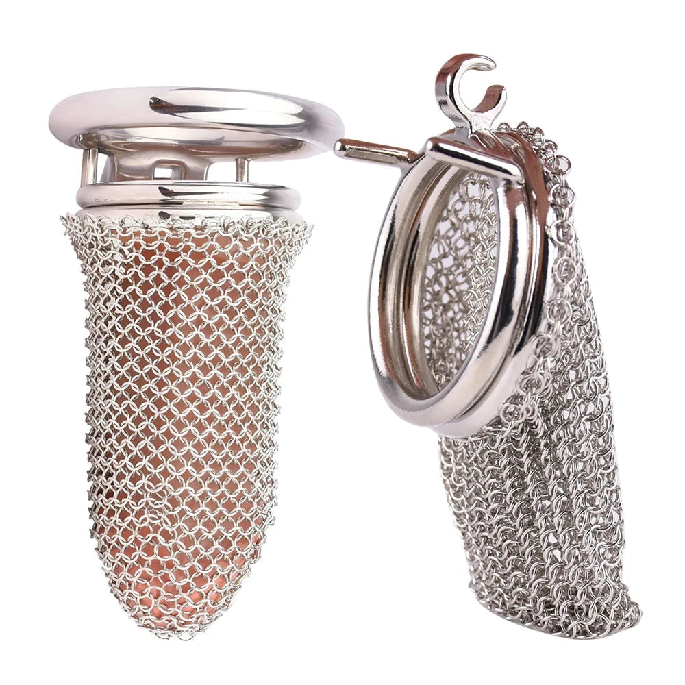 Grande cage de chasteté en metal inspiration moyen age