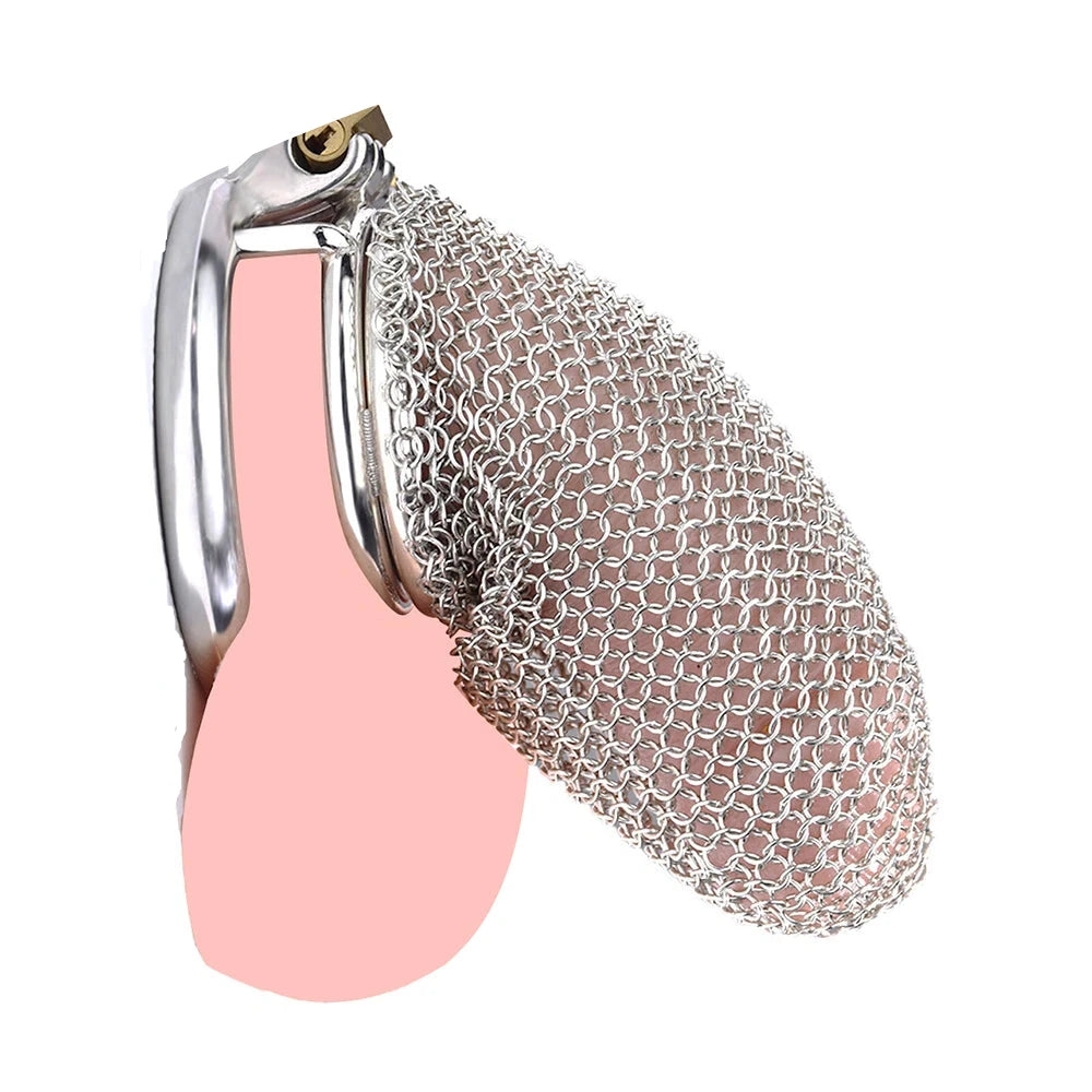Grande cage de chasteté en metal inspiration moyen age