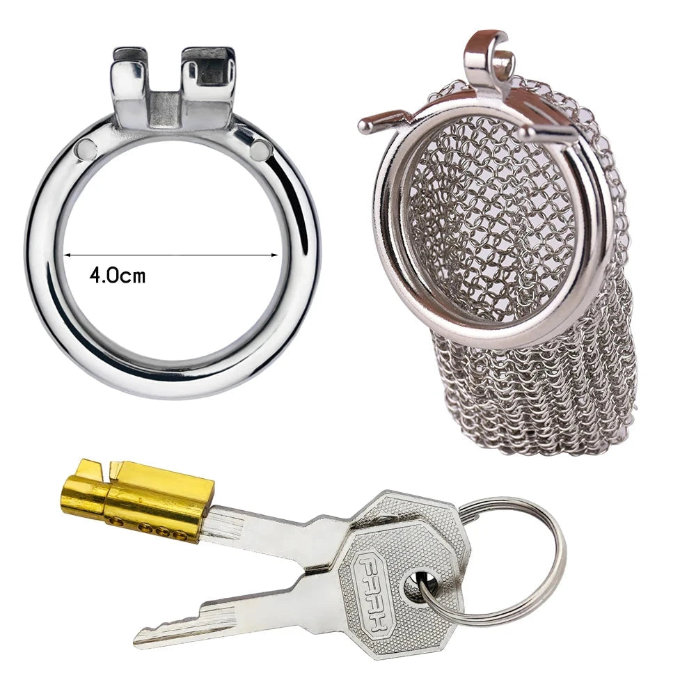 Grande cage de chasteté en metal inspiration moyen age