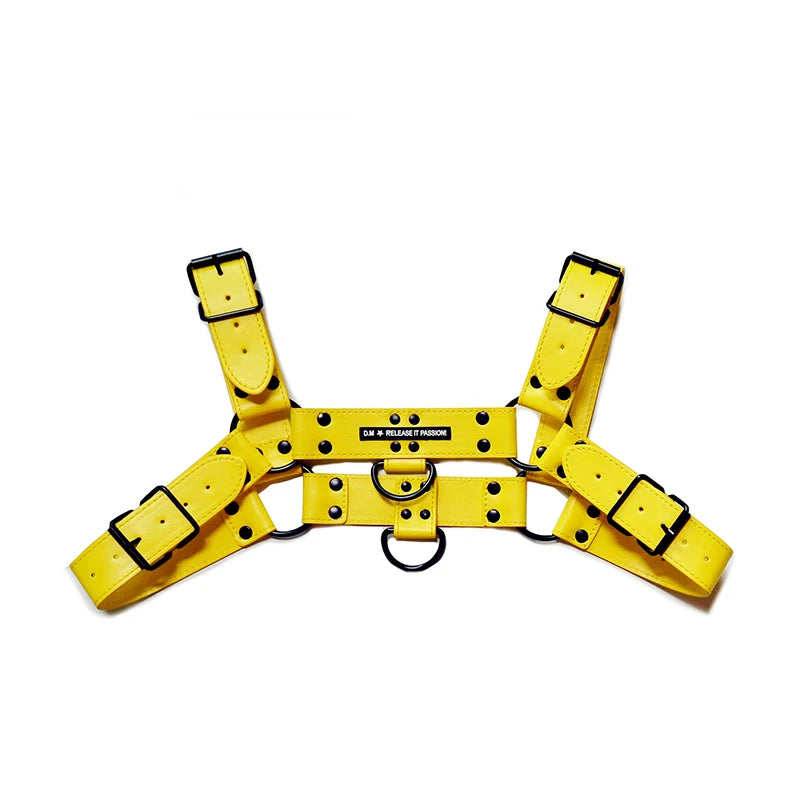 Harnais BDSM Jaune et Noir 