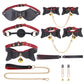 Kit BDSM à Clochettes noir rouge 