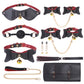 Kit BDSM à Clochettes noir rouge 