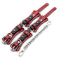 Kit BDSM Peau de Serpent Rouge menottes chevilles