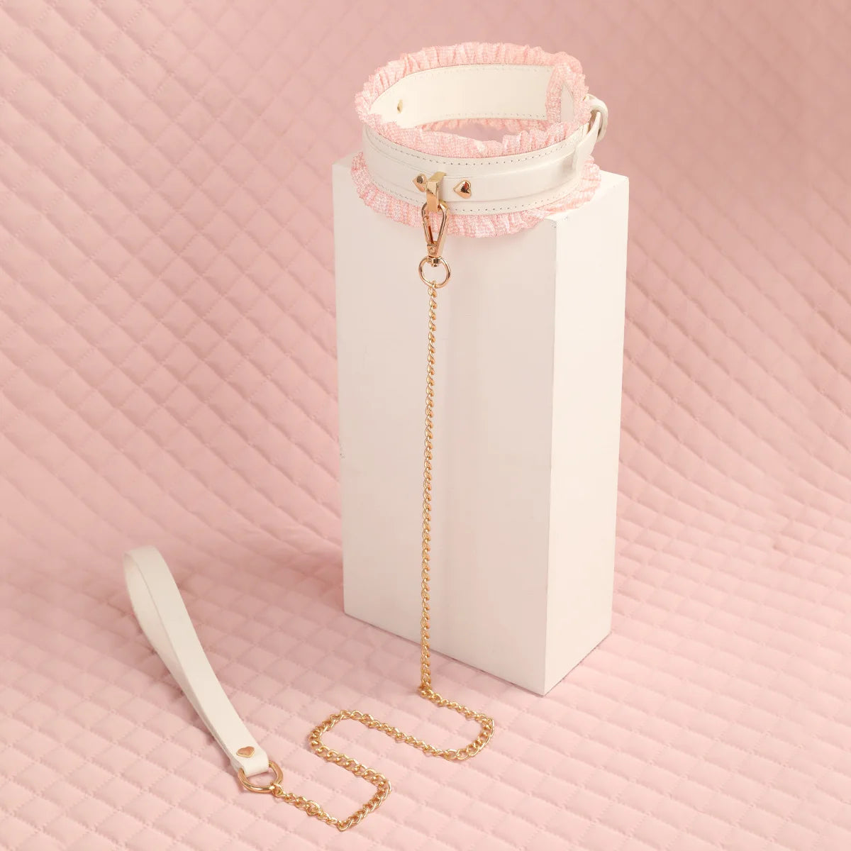 Kit BDSM Servante Rose choker chaine