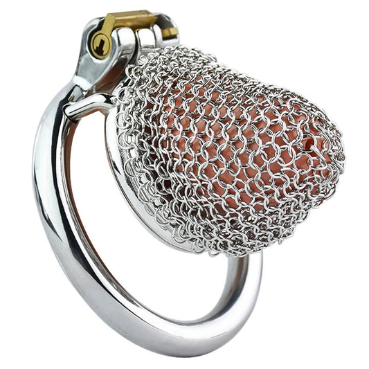 Mini cage de chastete en metal inspiration moyen age