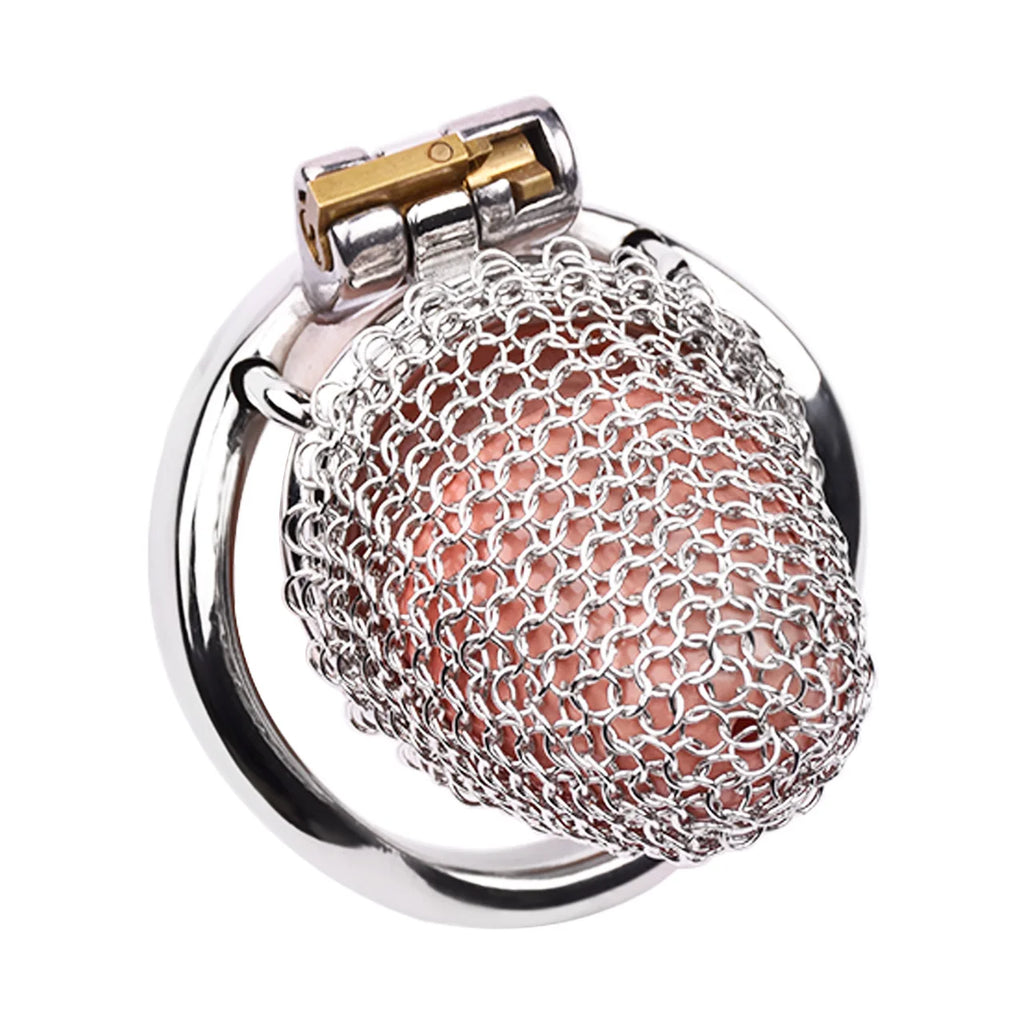 Mini cage de chastete en metal inspiration moyen age